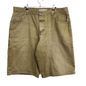 BOSS Shorts Mens Waist 42 Brown Denim Bermuda Jean Hugo Vintage